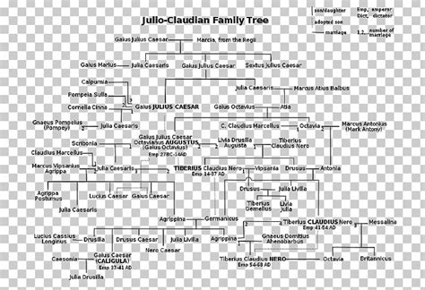 Principate Julio-Claudian Dynasty Family Tree Albero Genealogico Giulio ...