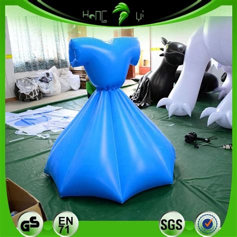 Hongyi Customized Inflatable Blue Clothes Dress Inflatable Skirt For