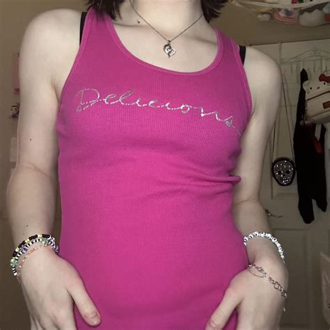 Hot Pink Delicious Tank Top Size Small Some Depop