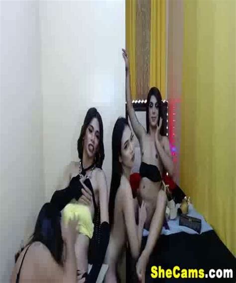 Big Boob Trannies Having Foursome Uploaded By Shecams Transsexual PlayVids