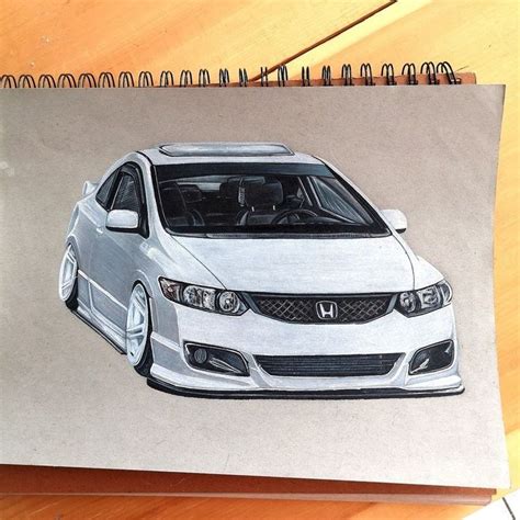 Honda Civic Max Gaudreau Desenhos De Carros Carros Rebaixados