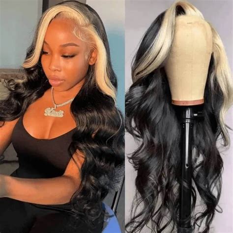 Beautyforever Blonde Highlight Body Wave 13x4 Lace Frontal Virgin Human Hair Wigs Pre Plucked