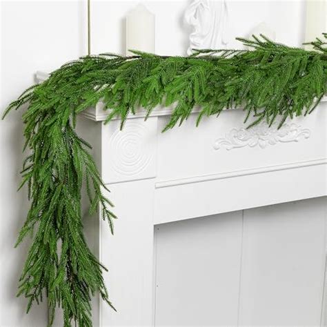 Amazon Watayo Ft Christmas Norfolk Pine Garland Fork Dense