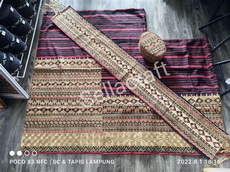 Set Kain Bordir Adat Tapis Lampung Pakaian Tradisional Adat Lampung