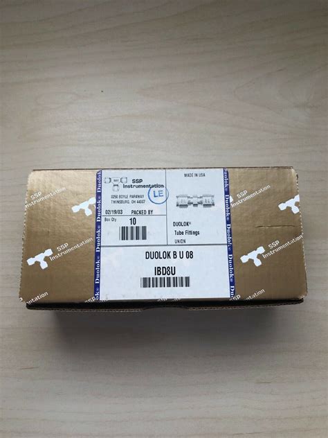 Box Of New Ssp Ibd U Duolok Union Tube Fitting X Tube