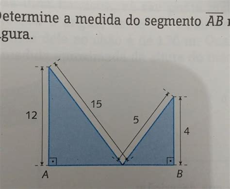 Determine A Medida Do Segmento AB Na Figura Brainly Br