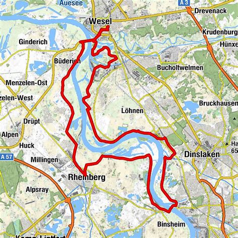 Auenland Den Rhein Erfahren BERGFEX Radfahren Tour Nordrhein