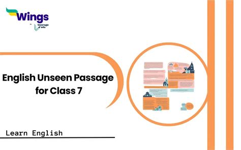 English Unseen Passage For Class 7 Cbse Worksheet Free Pdf