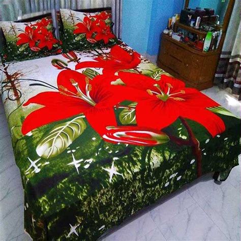 Luxury 3d Design Cotton King Size Bedsheet Tryme