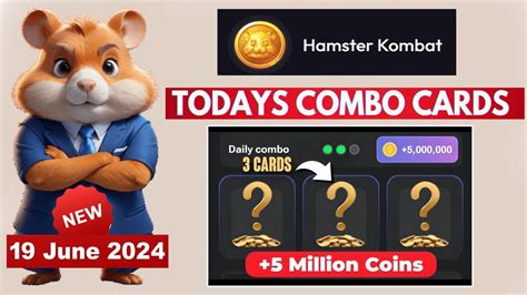 Hamster Kombat Daily Combo Card 19 June 5 Million Coin Hamster Kombat