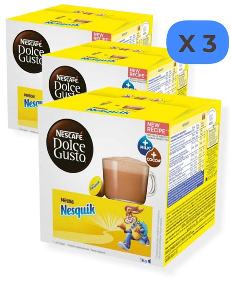 Какао в капсулах Nescafe Dolce Gusto Nesquik, 3 упаковки по 16 шт ...