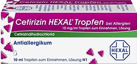 Hexal Cetirizin Bei Allergien Mg Ml Tropfen Ml Ab