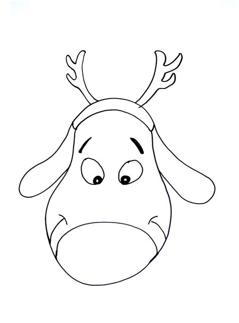 Coloriage Renne Du Pere Noel Dans Christmas Coloring Pages