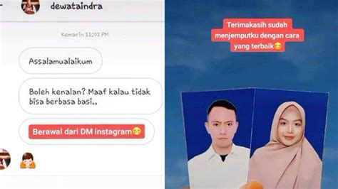 Berawal Dari DM Instagram Berakhir Di Pelaminan Kisah Cinta Pasangan