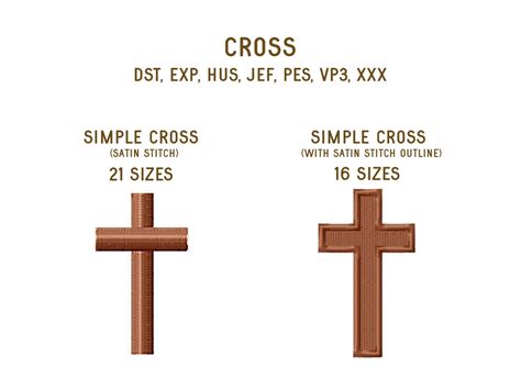 Cross Machine Embroidery Designs Christian Cross Embroidery Files