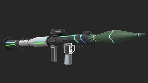 3D RPG 7 Impact Concept Missile Launcher TurboSquid 2006078