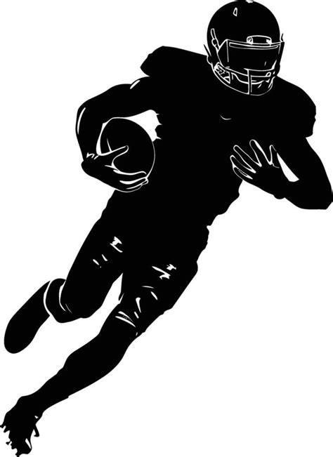 AI generated Silhouette american football player full body black color ...