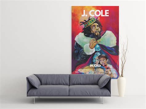 J Cole Poster J Cole Album Poster KOD Album Poster Sold By Troubled