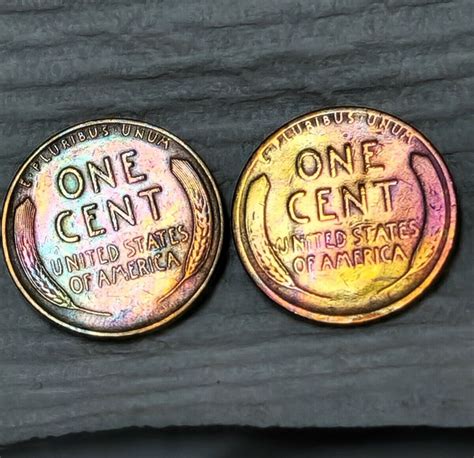 D No S Lincoln Wheat Cent Penny Set Rainbow Toned C Us