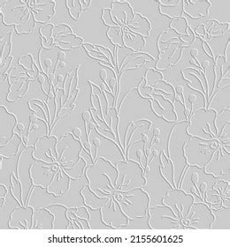 Floral Embossed Line Art Tracery D Stock Vector Royalty Free