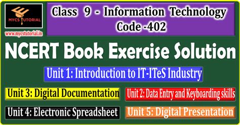 Class 9 Information Technology It Code 402 Mcqs Question Answer Notes