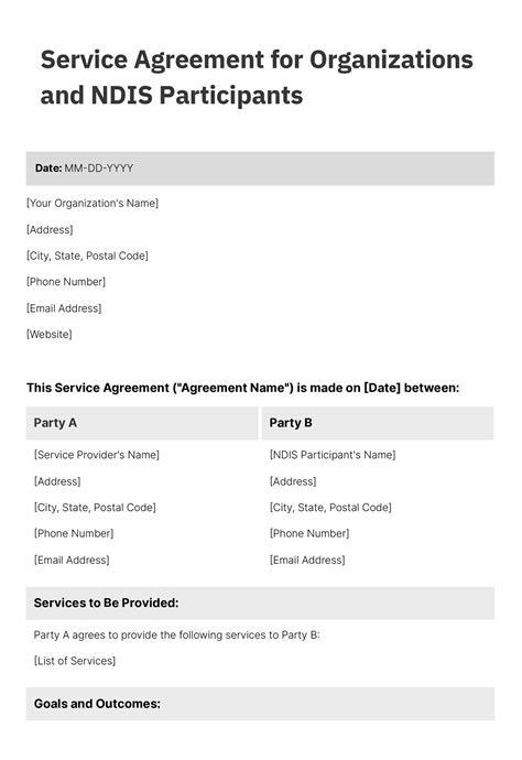 employed contract ndis service agreement template artofit