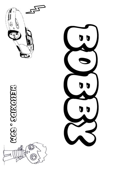 Bobby Coloring Page Coloring Pages