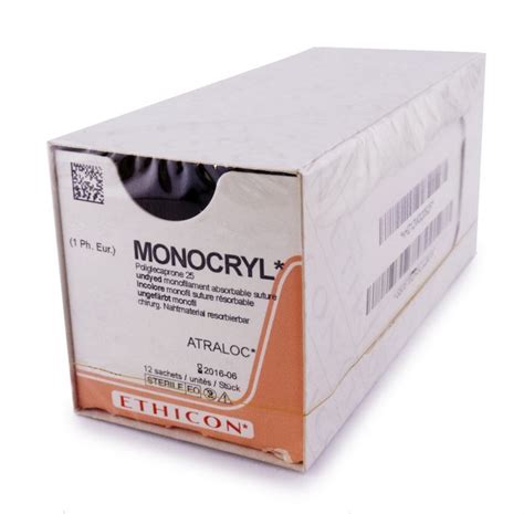 Monocryl Suture 5/0, 19mm, 70cm (12) | General Medical