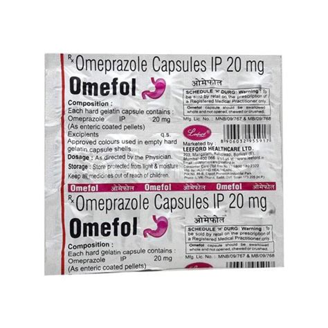 Omez 20 Mg Capsule Omeprazole Non Prescription Treatment Acidity At