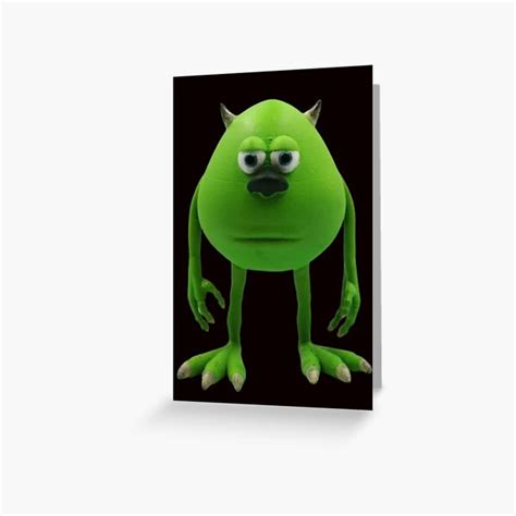 Mike Wazowski Sulivan Face Meme Greeting Card For Sale By