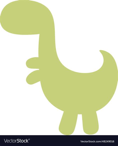 Baby Dinosaur Silhouette Royalty Free Vector Image