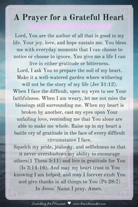 A Prayer for a Grateful Heart {#MomentsofHope Link-Up} - Lori Schumaker