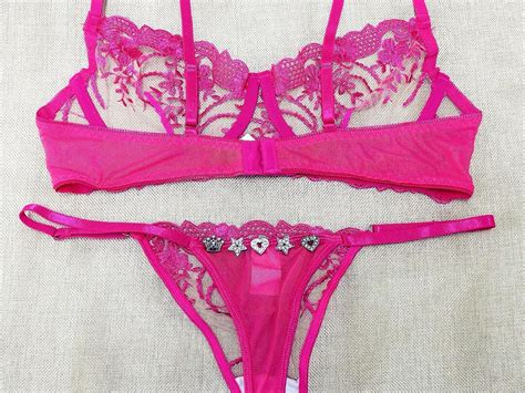 Custom Lingerie Set Custom Bra Panty Letters Thong Hen Party Lingerie Personalized Name Thong