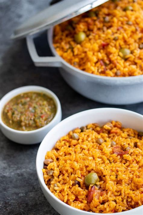 Arroz Con Gandules Traditional Puerto Rican Rice With Pigeon Peas With