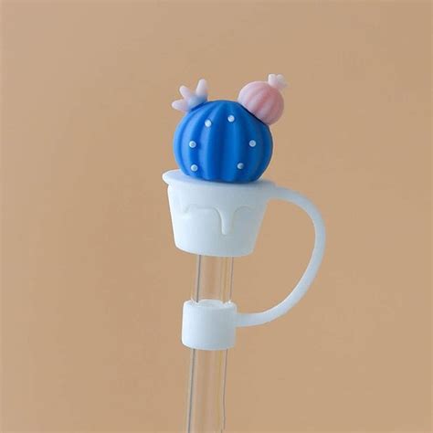 Straw Covers Cap Cute Straw Protector Silicone Sealing Straw Plug