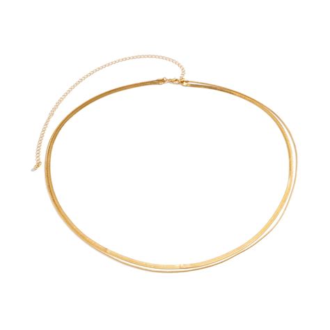 Yesbay Women Waist Chain Multi Layers Minimalist Golden Metal Beach Bikini Body Chain Belt