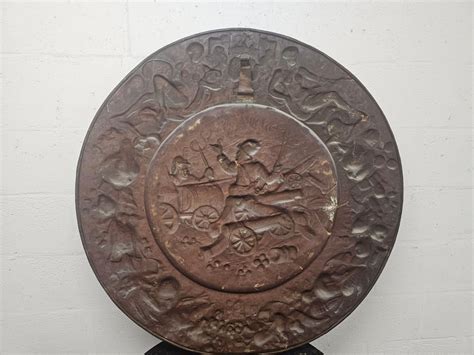 Hammered Copper Wall Sculpture With Warriors And Nude Woman Belgium For Sale At Pamono