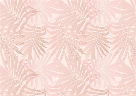 pink palm leaves wallpaper pink leaves wallpaper pink etsy