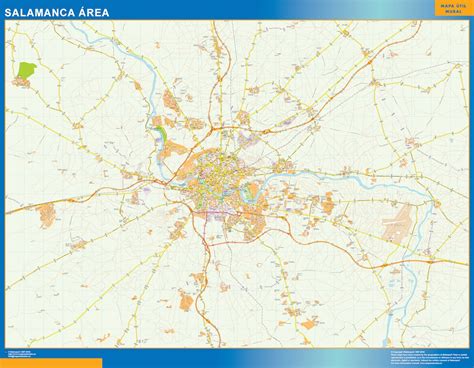 Road map Salamanca Spain | Wall maps