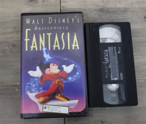 Vintage Walt Disneys Fantasia Clamshell Vhs Tape Movie Mickey