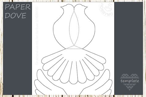 Paper Dove Nopoly Papercraft Template Hobbymo