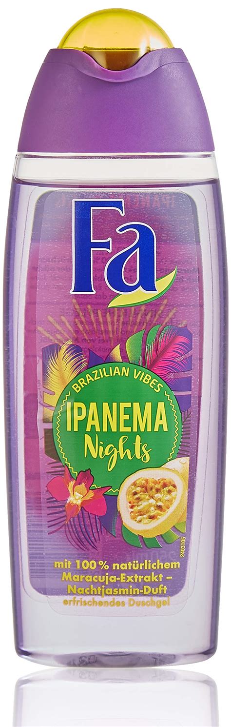 Fa Brazilian Vibes Ipanema Nights Shower Gel With Natural Passion