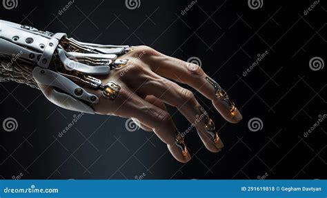 Close-up of AI Robot Hand, AI Robot Hand on Technology Background ...