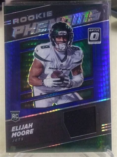 Donruss Optic Elijah Moore Rc Rp Rookie Phenoms Blue Hyper