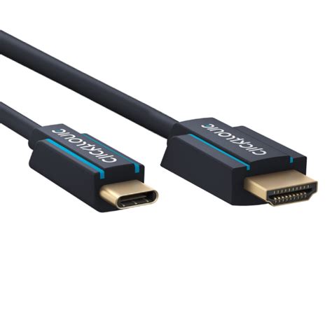 Clicktronic Usb C Naar Hdmi Kabel K Hz Meter Zwart