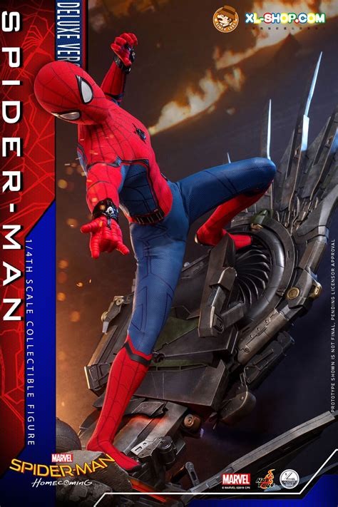 Hot Toys QS Spider Man Homecoming Th Scale Spider Man Collectible Figure Deluxe