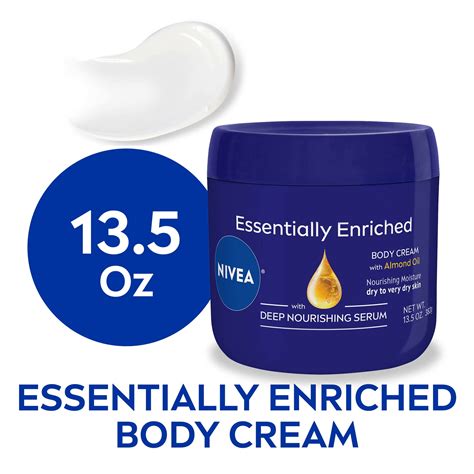 NIVEA Essentially Enriched Body Cream for Dry Skin and Very Dry Skin ...