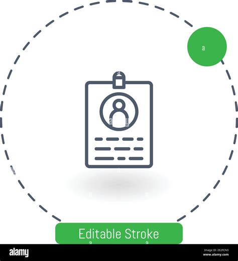 Id Card Vector Icon Editable Stroke Outline Icons For Web And Mobile