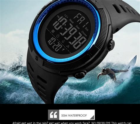 SKMEI 1251 спортивные часы мужские 50 м водонепроницаемые двойные часы ...