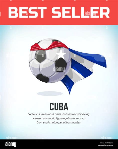 Cuba football or soccer ball. Football national team. Vector ...